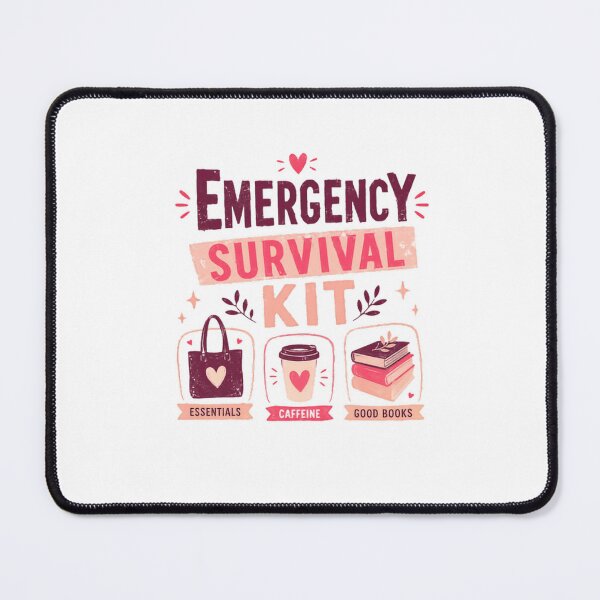 Item preview, Emergency Survival Kit Caffeine Good Books Reader Woman Essentials designed and sold by HumansStuck12.