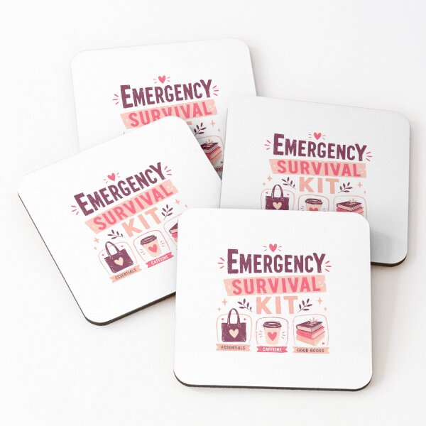 Item preview, Emergency Survival Kit Caffeine Good Books Reader Woman Essentials designed and sold by HumansStuck12.