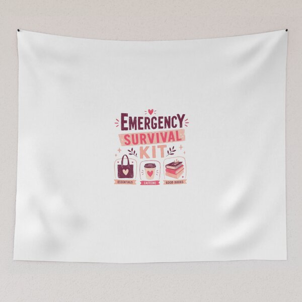 Item preview, Emergency Survival Kit Caffeine Good Books Reader Woman Essentials designed and sold by HumansStuck12.