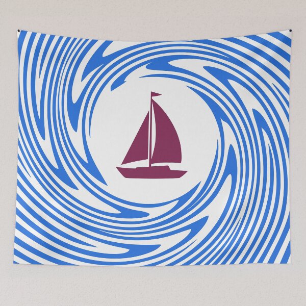 Item preview, Sailboat Optical Illusion Swirl T-Shirt Vector designed and sold by bolayousri.