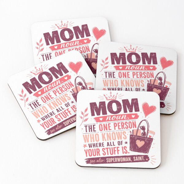 Item preview, Mom The One Person Who Knows Where All Of Your Stuff Is. Funny Mother Definition Superwoman Saint designed and sold by SkeletonsDanger.