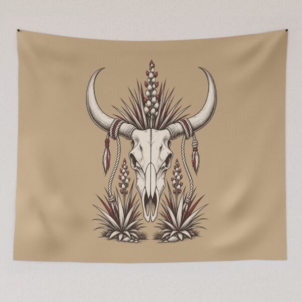 Item preview, Vintage Western Longhorn Skull & Agave Graphic designed and sold by JonelCrafts.