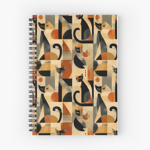 Item preview, Retro Vintage Whimsical Cubism Art Cats | Colorful Cat Lover Gift designed and sold by flowerpower999.