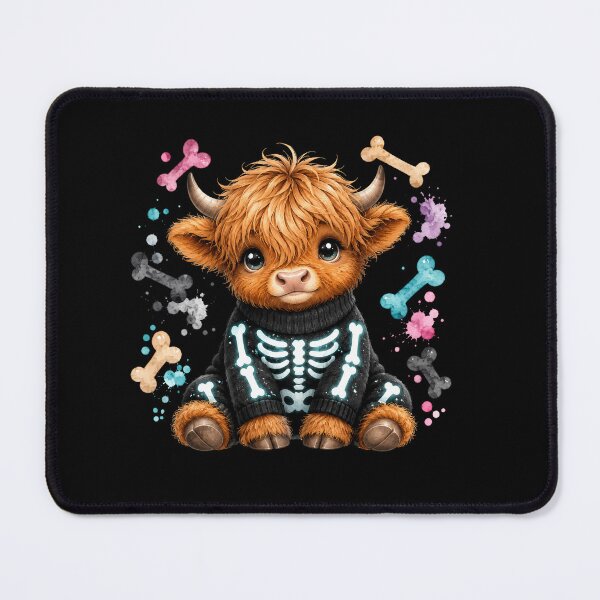 Item preview, Spooky Skeleton Costume Highland Cow Halloween designed and sold by Timeless Bond Designs.