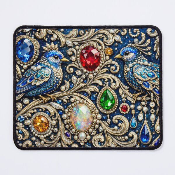 Item preview, Birds of Jewels in Midnight Blue designed and sold by Sigtrix.
