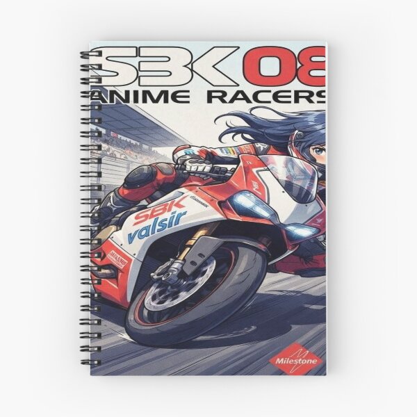 Item preview, Retro SBK Anime Racers - Vintage Circuit Motorcycle Art designed and sold by JMAVILA ART.
