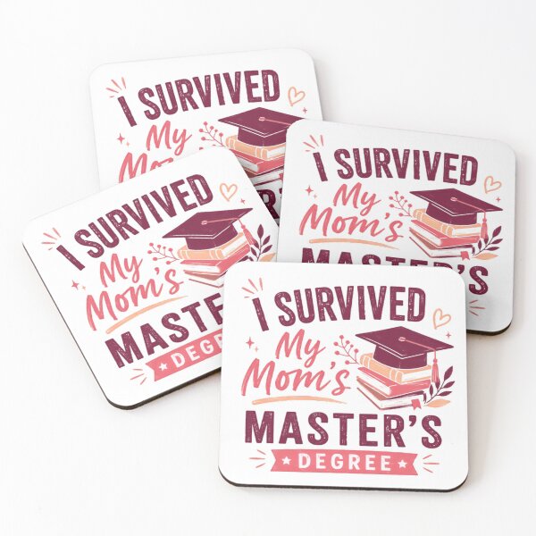 Item preview, I Survived My Mom's Master's Degree Family Graduation Celebration designed and sold by SkeletonsDanger.