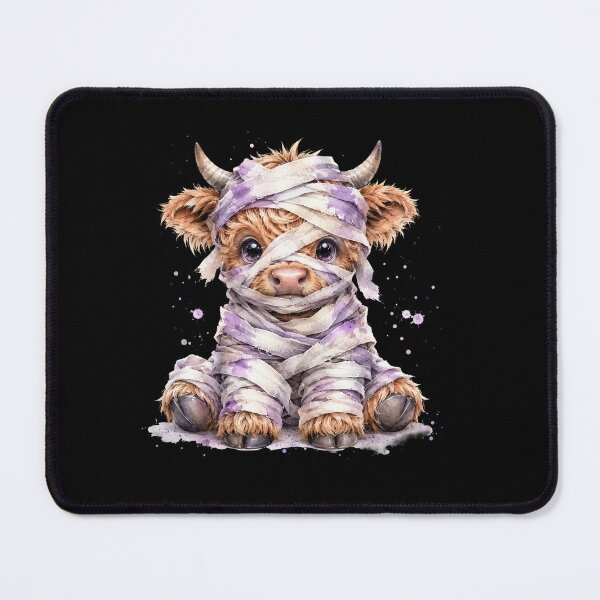 Item preview, Adorable Mummy Highland Cow Spooky Halloween designed and sold by Timeless Bond Designs.