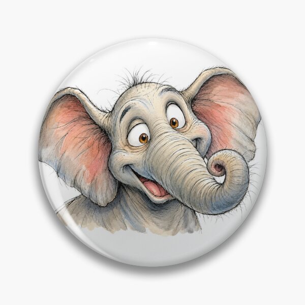 Item preview, Big Ears, Bigger Personality – Cute Watercolor Elephant designed and sold by Russell Thorne.
