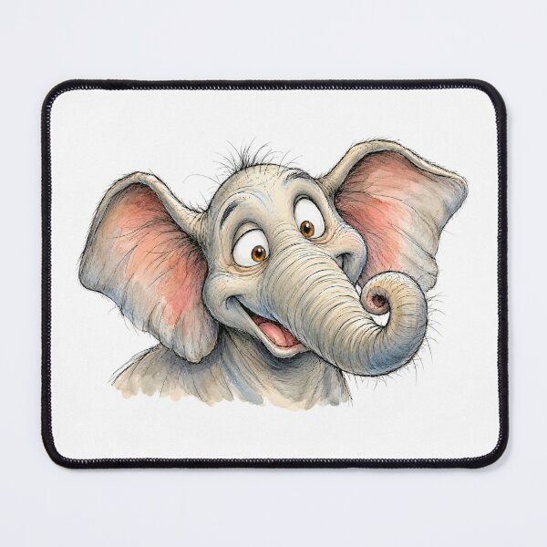 Item preview, Big Ears, Bigger Personality – Cute Watercolor Elephant designed and sold by Russell Thorne.