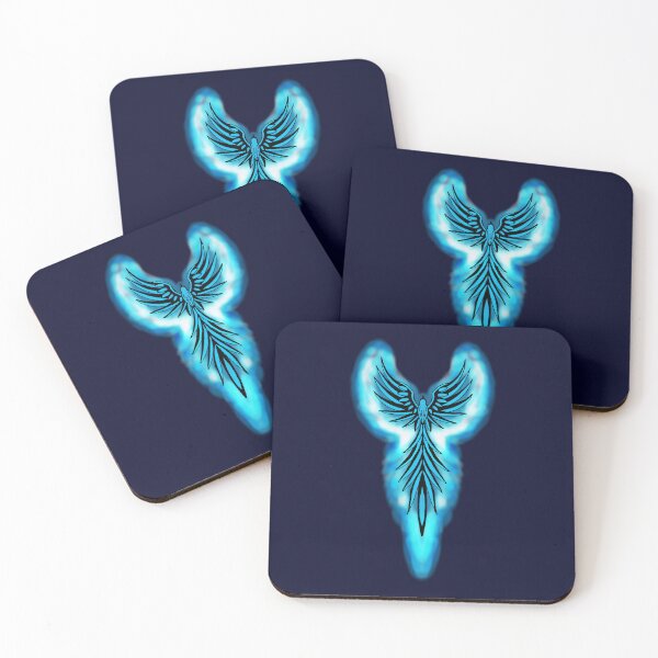 Item preview, Glowing Cyan Blue Phoenix Tribal Firebird Aura designed and sold by URSM.