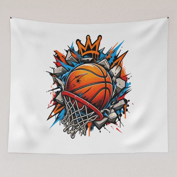 Item preview, King Of The Court Basketball Graffiti Slam Dunk Art designed and sold by shemodas.