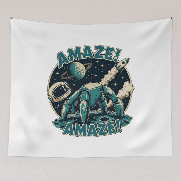 Item preview, Amaze! Hermit Crab Space Retro Adventure  designed and sold by VianDuell01.