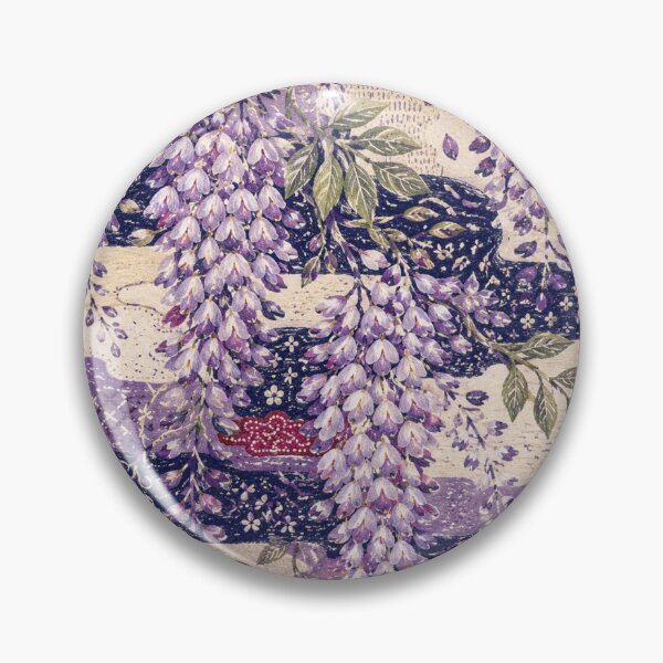 Item preview, Japanese Fuji Folk – Wisteria Floral Design with a Traditional Textile Aesthetic designed and sold by MarekoraStudio.