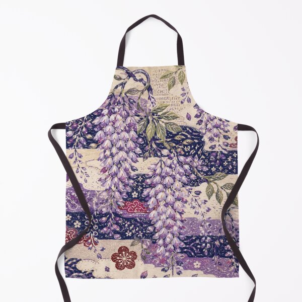 Item preview, Japanese Fuji Folk – Wisteria Floral Design with a Traditional Textile Aesthetic designed and sold by MarekoraStudio.