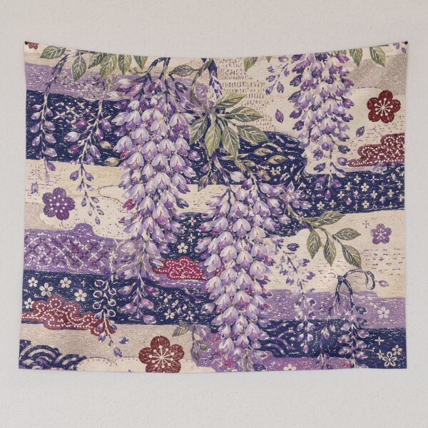 Item preview, Japanese Fuji Folk – Wisteria Floral Design with a Traditional Textile Aesthetic designed and sold by MarekoraStudio.