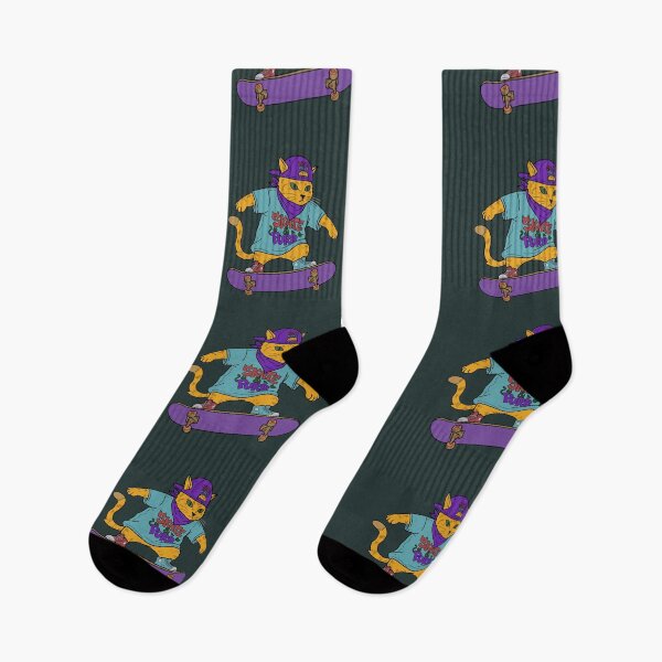Item preview, Whimsical Skater Ginger Cat Riding Skateboard Graphic  designed and sold by LeshanArt.