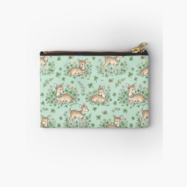 Item preview, Baby Fawns & Clover & Snails Seamless Pattern designed and sold by StickVerse by Owais.