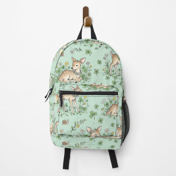 Item preview, Baby Fawns & Clover & Snails Seamless Pattern designed and sold by StickVerse by Owais.