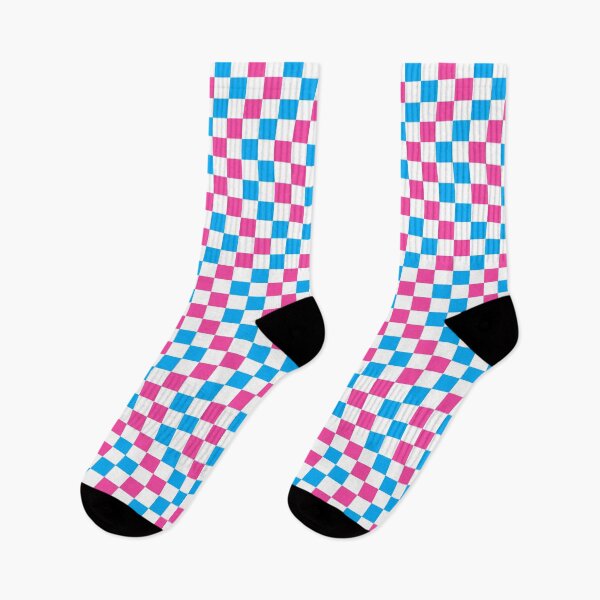 Item preview,  Blue And Pink Checkered Design White  designed and sold by PatternTitan.