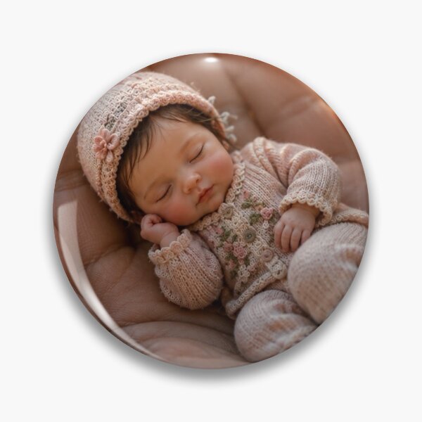 Item preview, Tiny Newborn Baby Sleeping in Loving Hands – Cute Baby Nursery Gift designed and sold by Bhaskar Digital Art.
