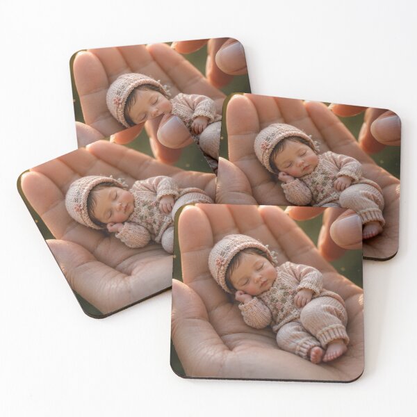 Artikelvorschau, Winziges Neugeborenes schläft in liebevollen Händen – Süßes Geschenk fürs Babyzimmer entworfen und verkauft von Bhaskar Digital Art.