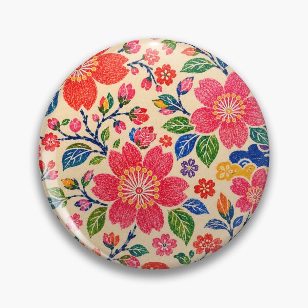 Item preview, Ryukyu Sakura Folk – Sakura Floral Pattern Inspired by Bingata designed and sold by MarekoraStudio.