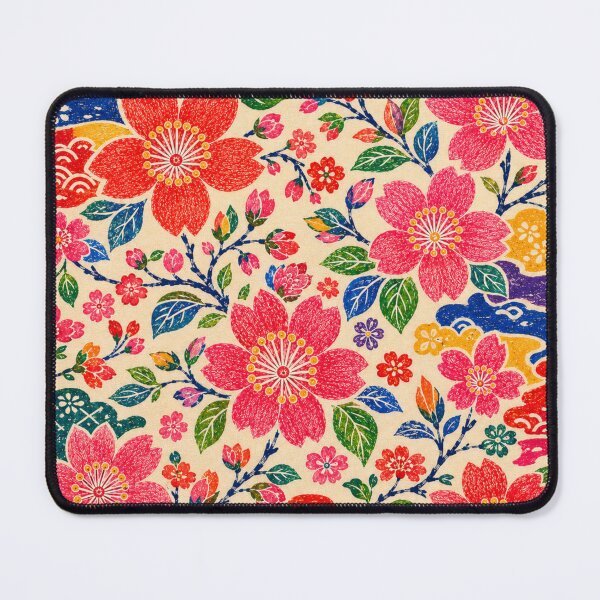 Item preview, Ryukyu Sakura Folk – Sakura Floral Pattern Inspired by Bingata designed and sold by MarekoraStudio.