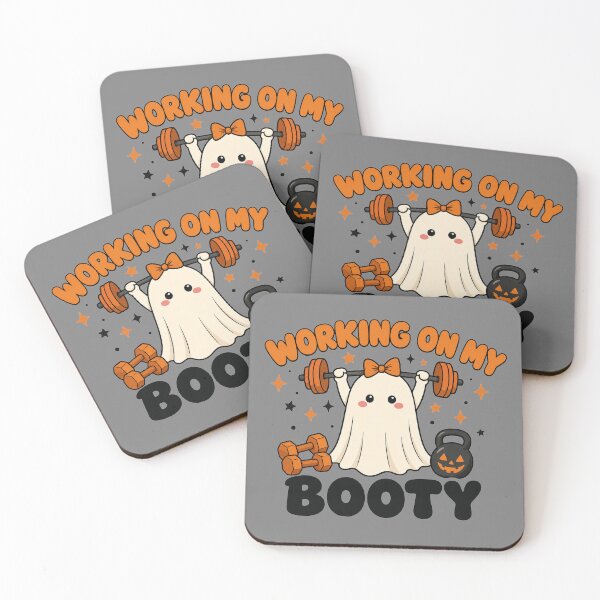 Item preview, Working On My Booty Ghost Fitness Design designed and sold by MOCH- ART.