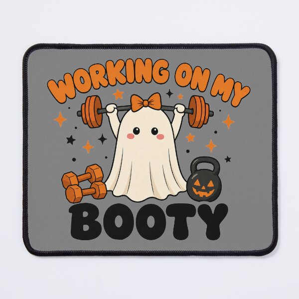 Item preview, Working On My Booty Ghost Fitness Design designed and sold by MOCH- ART.