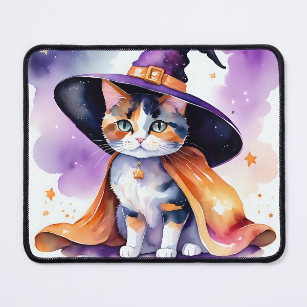 Item preview, Adorable Witch Cat Sitting in a Dreamy Fantasy Scene. designed and sold by MissYouONLY.