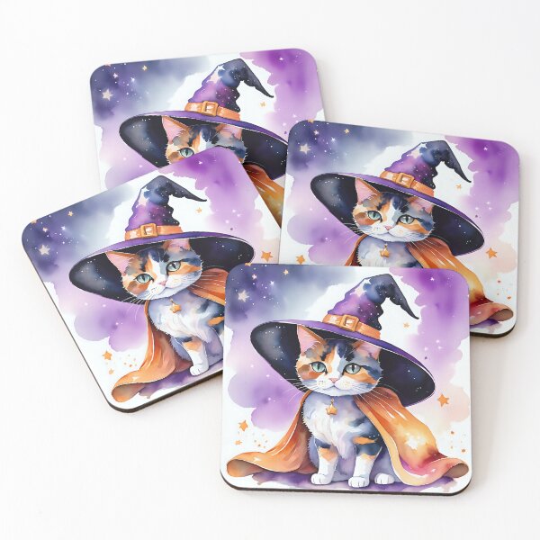 Item preview, Adorable Witch Cat Sitting in a Dreamy Fantasy Scene. designed and sold by MissYouONLY.