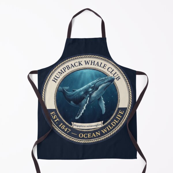 Item preview, Humpback Whale Club Vintage Badge Ocean Wildlife Art designed and sold by CalmCapy Co.