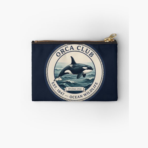 Artikelvorschau, Orca Club Vintage-Abzeichen, Meereskunst entworfen und verkauft von CalmCapy Co.