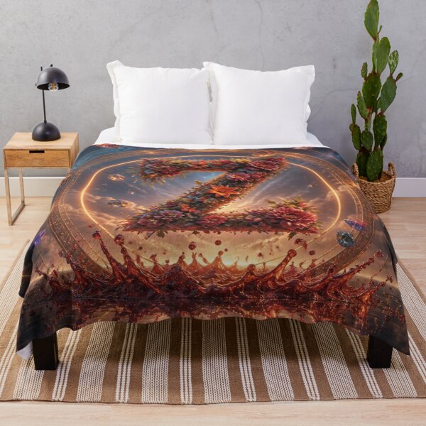Item preview, Floral Letter Z Comforter & Shower Curtain. designed and sold by fbtrisha.