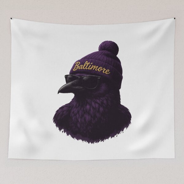 Item preview, Cool Raven Bird Beanie Sunglasses Design designed and sold by BlaggDavy1.