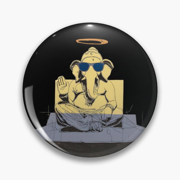 Item preview, Cool Elephant Sitting on UFO Yellow Blue Pastel Line Art Pop Art designed and sold by PANNARUK THAILAND.