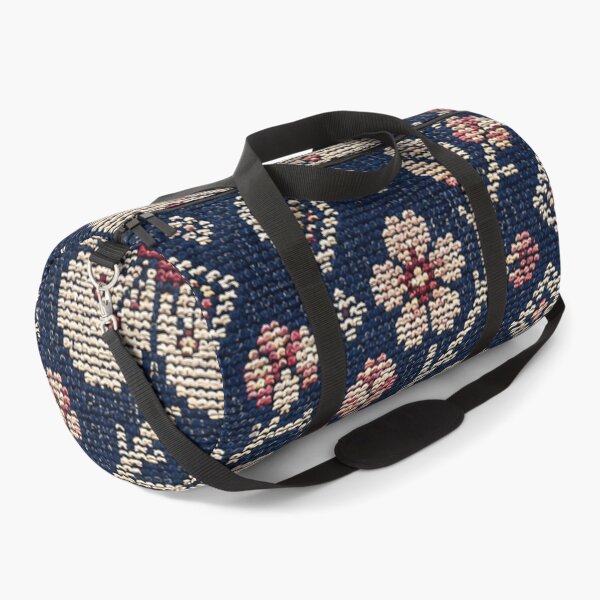 Item preview, Nambu Ume Folk – Plum Blossom Embroidery on Indigo designed and sold by MarekoraStudio.