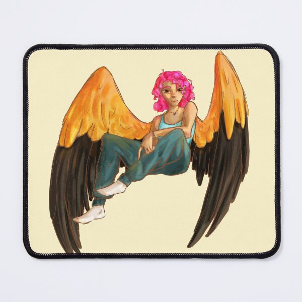 Item preview, Girl with Black and Gold Wings & Pink Hair designed and sold by KariBordz.
