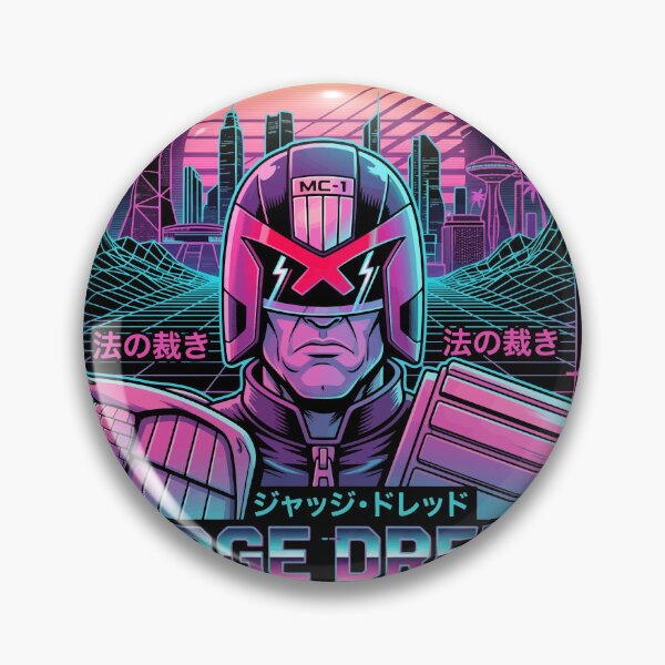 Item preview, Judge Dredd Mega-City One Vaporwave Synthwave Retro 80s Cyberpunk designed and sold by RatherCreative.