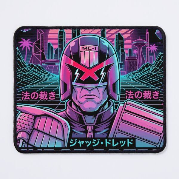 Item preview, Judge Dredd Mega-City One Vaporwave Synthwave Retro 80s Cyberpunk designed and sold by RatherCreative.