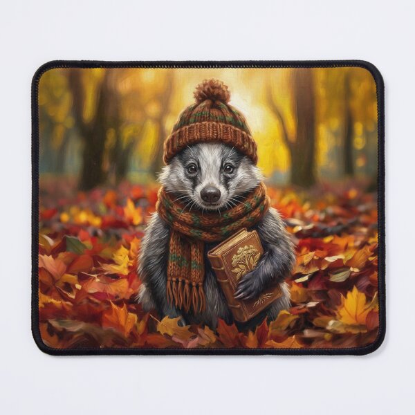 Item preview, Cute Cottagecore Autumn Badger Reading Book Illustration designed and sold by Englandbear.
