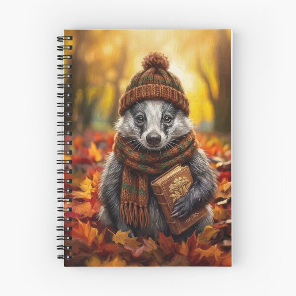 Item preview, Cute Cottagecore Autumn Badger Reading Book Illustration designed and sold by Englandbear.