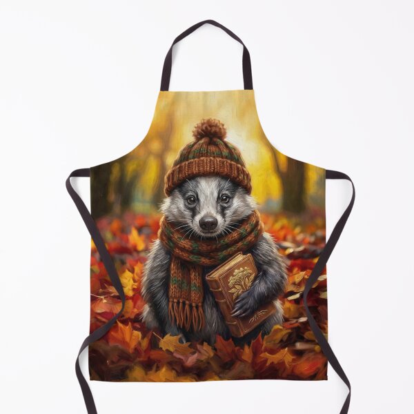 Item preview, Cute Cottagecore Autumn Badger Reading Book Illustration designed and sold by Englandbear.