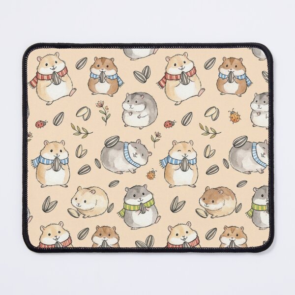 Item preview, Chubby Hamsters & Seeds & Beetles Seamless Pattern designed and sold by StickVerse by Owais.