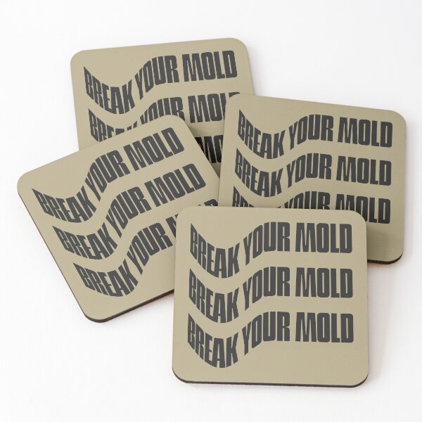 Item preview, Break Your Mold Wavy Typography Sticker designed and sold by BLCK028.