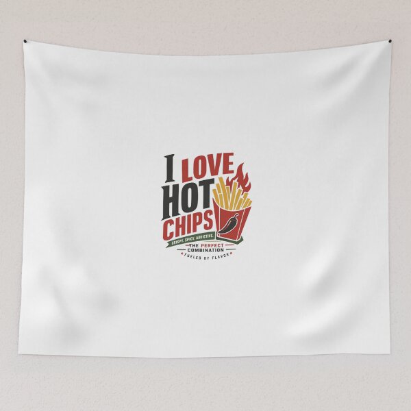 Item preview, I Love Hot Chips Spicy French Fries Foodie Snack Lover designed and sold by JonesFlora2025.