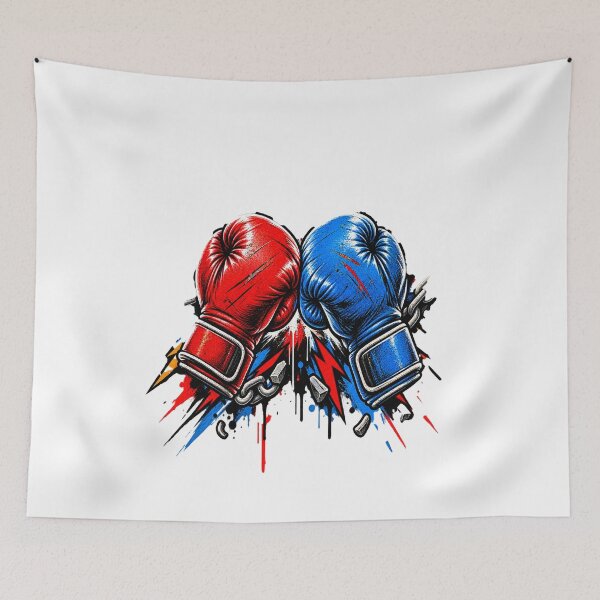 Item preview, Red Vs Blue Boxing Gloves Broken Chain Combat Art designed and sold by shemodas.
