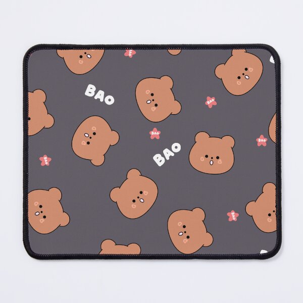 Item preview, Cute Kawaii Bao Bear Dark Grey Seamless Pattern designed and sold by DunamisDezign.