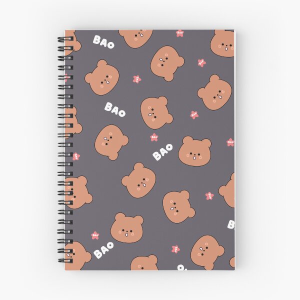 Item preview, Cute Kawaii Bao Bear Dark Grey Seamless Pattern designed and sold by DunamisDezign.